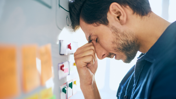 Stressed man
